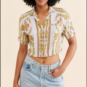 Urban Outfitters Gold and lilac Crop Top